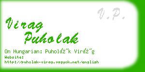 virag puholak business card